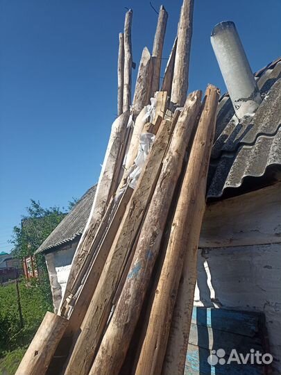 Столбы для забора деревянные длины разные