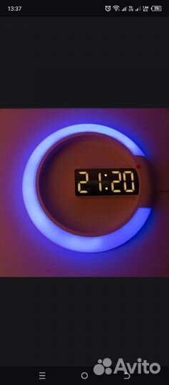 Часы настенные с 3D светодиодной подсветкой