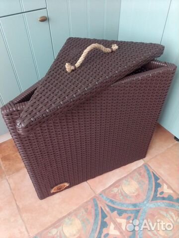 Корзина для белья плетёная (система хранения)