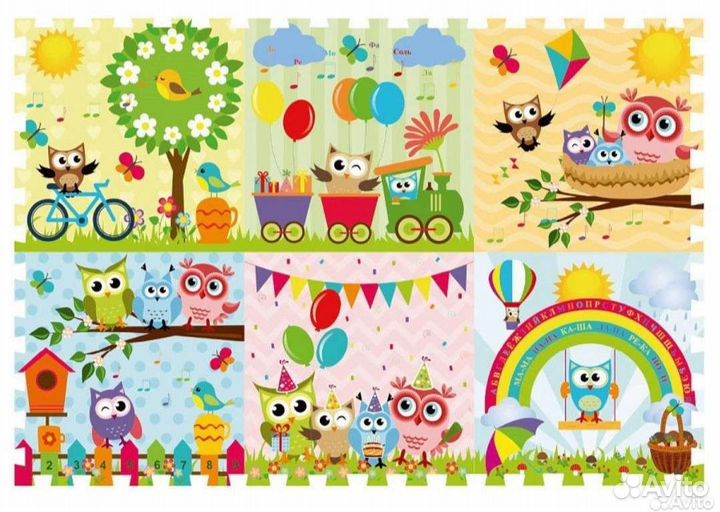 Детский коврик для ползания пазл