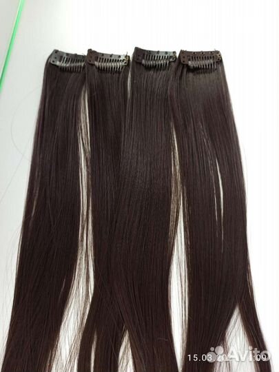 Накладные волосы на заколках Eva