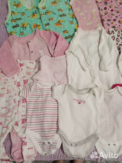 Вещи пакетом на девочку 50-80