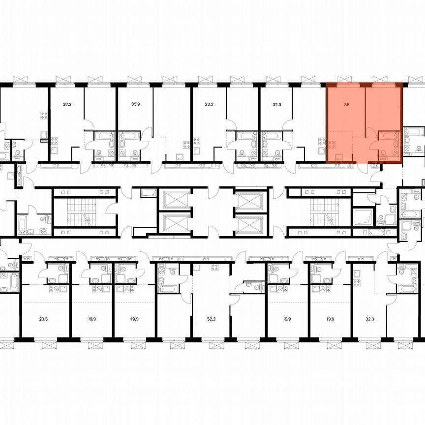 1-к. квартира, 36 м², 13/24 эт.