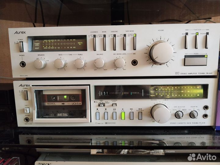 Усилитель Aurex SB-A60 + дека Aurex PC-E 70
