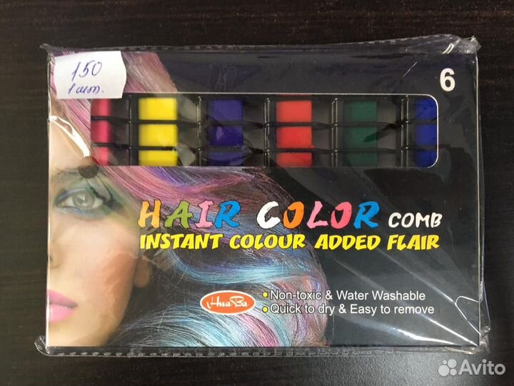 Цветные мелки-расчески для волос