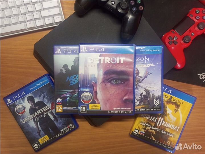 Ps4 slim 500gb 2 геймпада