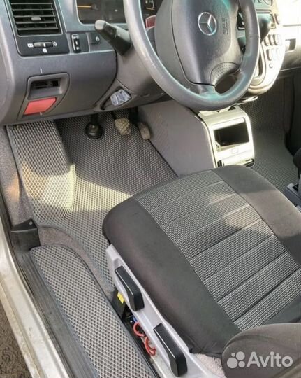 Эва коврики мерседес вито 638 передние с порогами