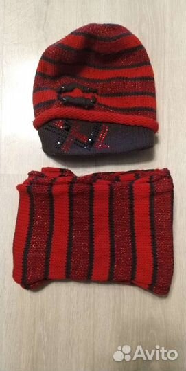 Комплект шапка и шарф женский