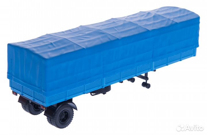 Маз-93801/2 полуприцеп с тентом, синий