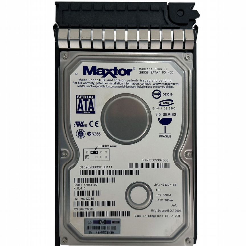 [356536-003] Жесткий Диск Hp 250gb Sata3,5" Hdd 356536-003
