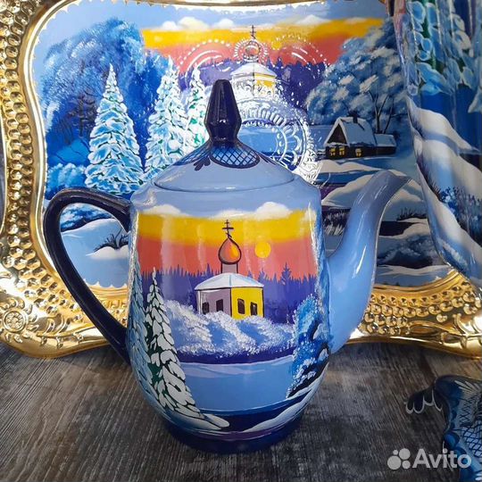 Самовар электрический расписной