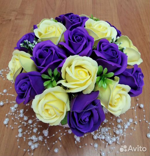 Букет из мыльных роз