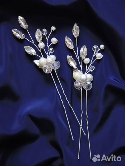 Свадебное украшение шпильки для волос невесте