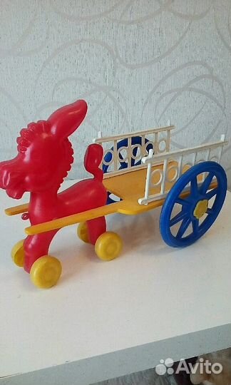 Игрушка из СССР. Ослик с тележкой