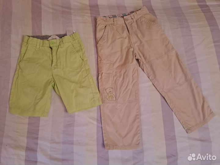 Летние штаны и шорты на мальчика 116
