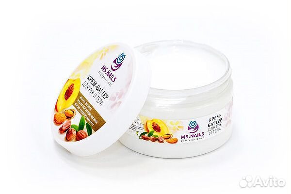 MS nails Крем - баттер для рук и тела белый, 250 м