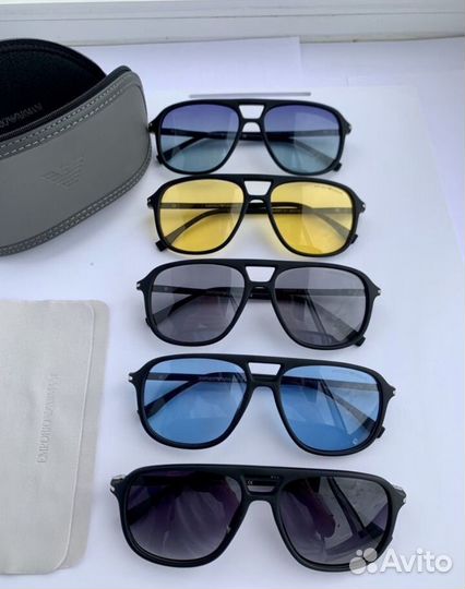 Очки emporio armani avitor авиаторы черные