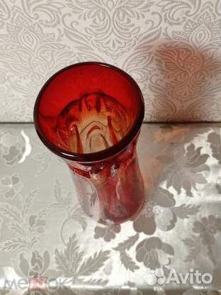 Ваза для цветов. Цветное стекло СССР