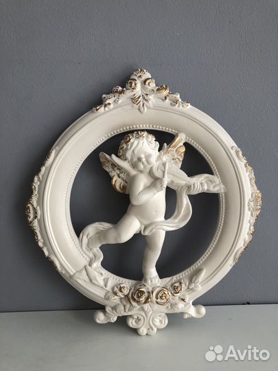 Панно настенное ангелы серебро