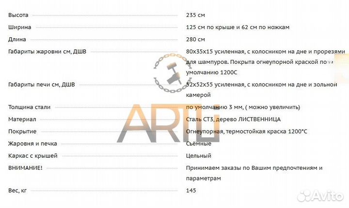 Мангал с крышей / От Завода / Гарантия до 10 лет