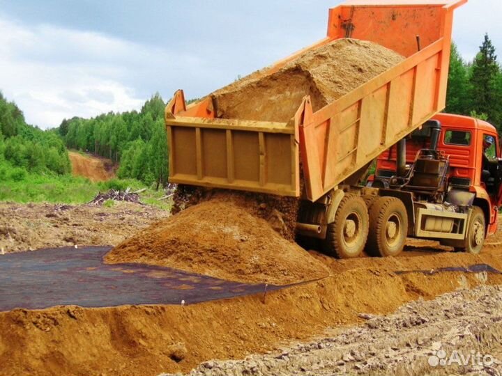 Песок сеяный оптом от 3кубов