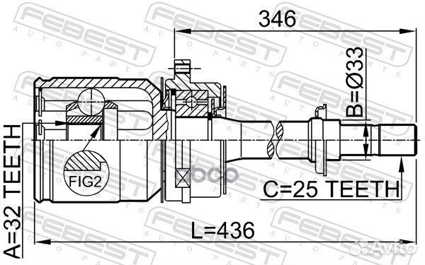 ШРУС внутренний правый 32x33x25 (nissan primera