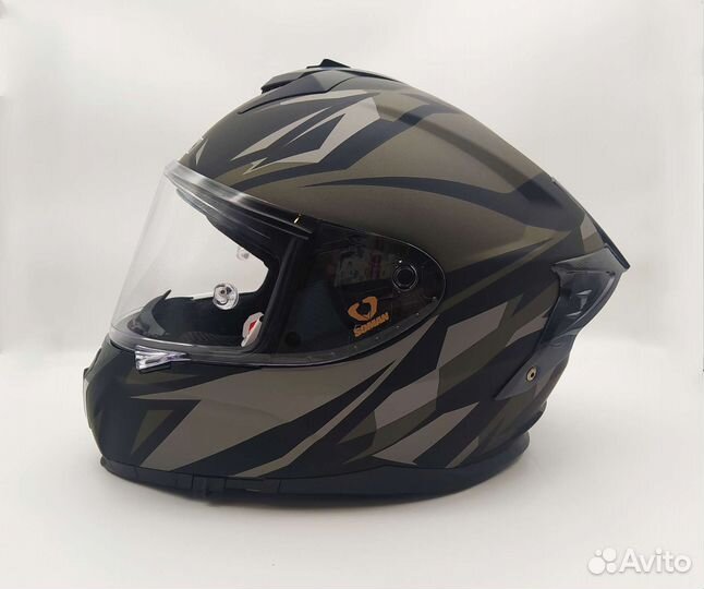 Шлем для мотоцикла серый