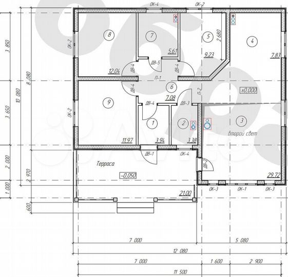 Дом 111 м² на участке 12 сот.