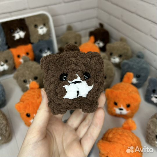 Вязаные игрушки котик