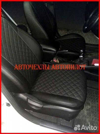 Чехлы Автопилот Volkswagen Golf 4 из экокожи Ромб