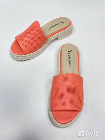 Сабо шлепки женские натуральная кожа