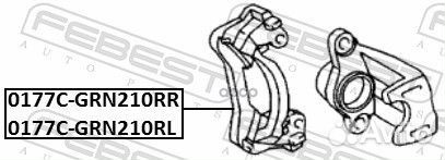 Скоба тормозного суппорта зад лев toyota LA