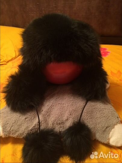 Зимняя шапка с мехом