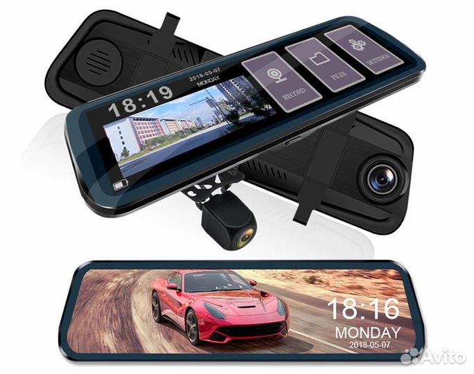 Полноэкранное зеркало + камера заднего вида