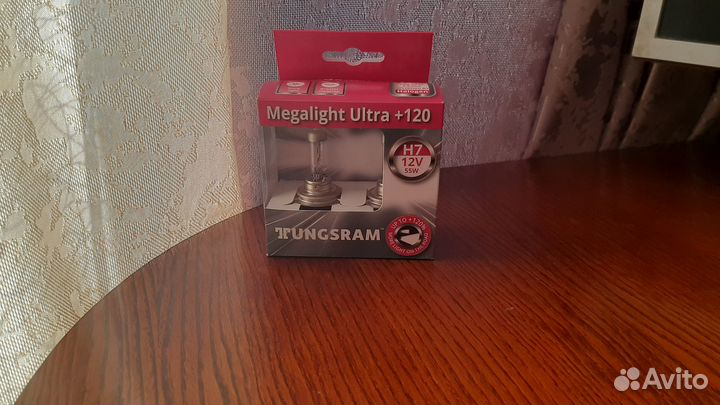 Лампы Tungsram H7 12V Megalight Ultra +120 W55