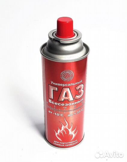 Газ, сменный картридж для плиток и горелок