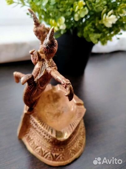 Статуэтка пепельница Камбоджа бронза винтаж