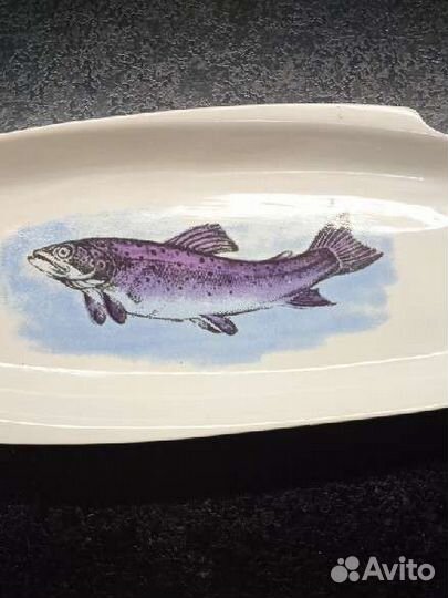 Фарфор Вербилки ссср, блюдо для рыбы 