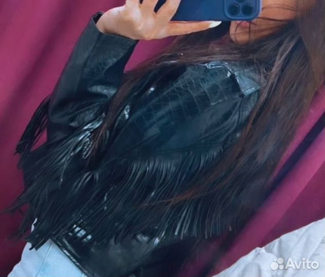 Куртка из экокожи 42