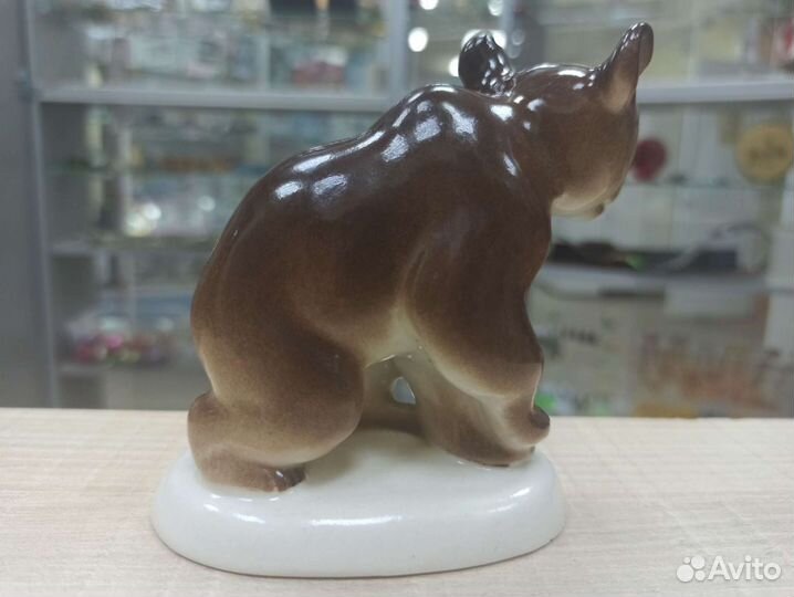 Советская Фарфоровая Статуэтка Бурый Медвежонок