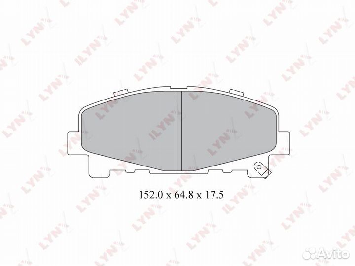 Колодки тормозные дисковые перед BD3424 LYN