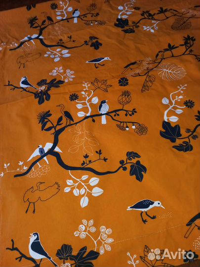 Шторы IKEA лен оранжевые