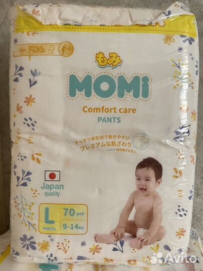 Подгузники трусики momi L 70шт