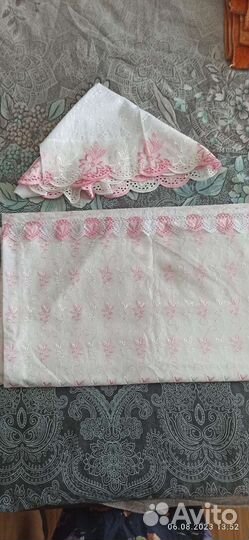 Пододеяльник+ уголок на выписку для девочки