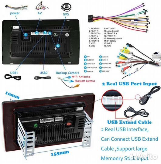 Магнитола 2 DIN Андроид Android