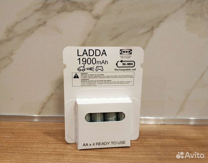 Аккумуляторы пальчиковые Ladda IKEA 1900 mAh новые