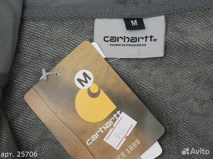 Худи Carhartt small logo серое