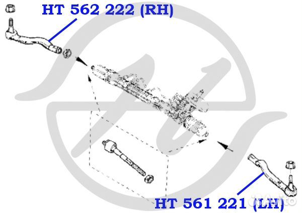 Наконечник рулевой тяги, левый