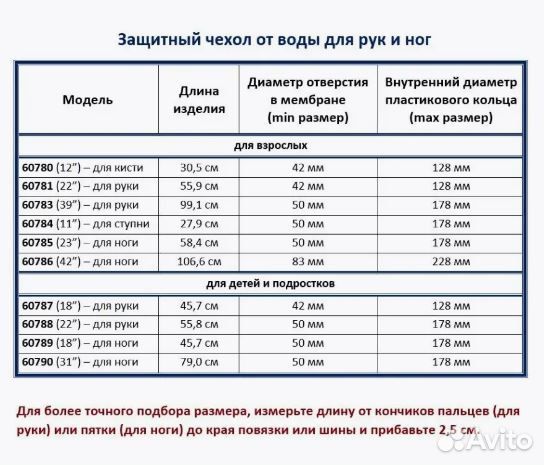 Защитный чехол от воды на ногу 105 см