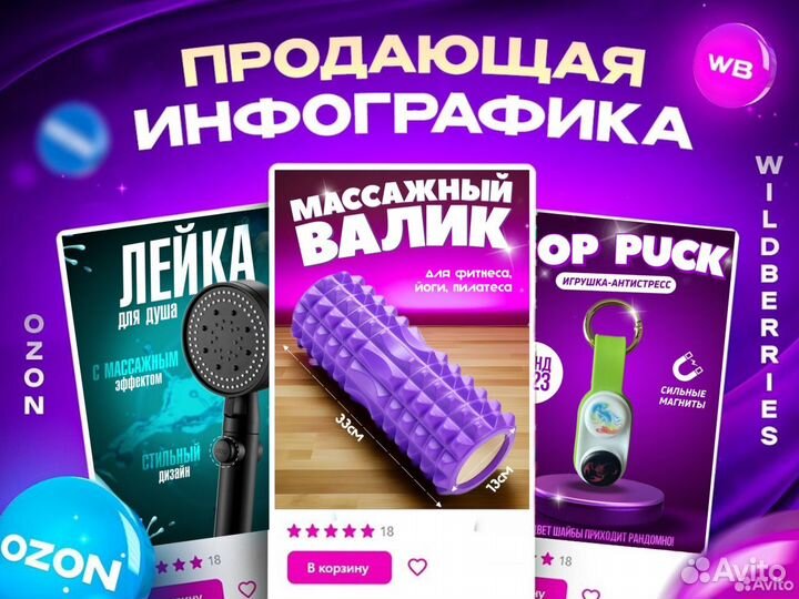 Инфографика для маркетплейсов wildberries ozon